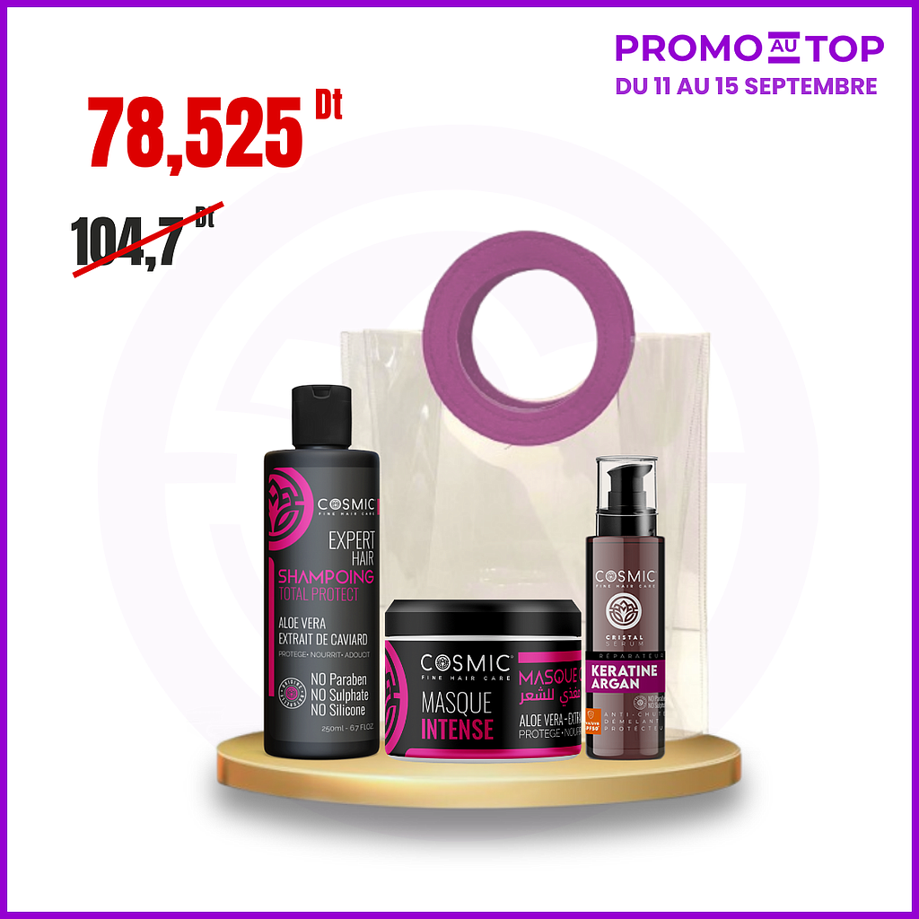 Pack Hair Care (Shampoing &amp; Masque Total Protect + Sérum capillaire + Sac)
