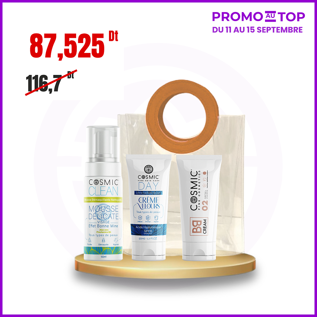 Pack After Summer ( Mousse + Crème Velours Day + BB Crème + Sac)