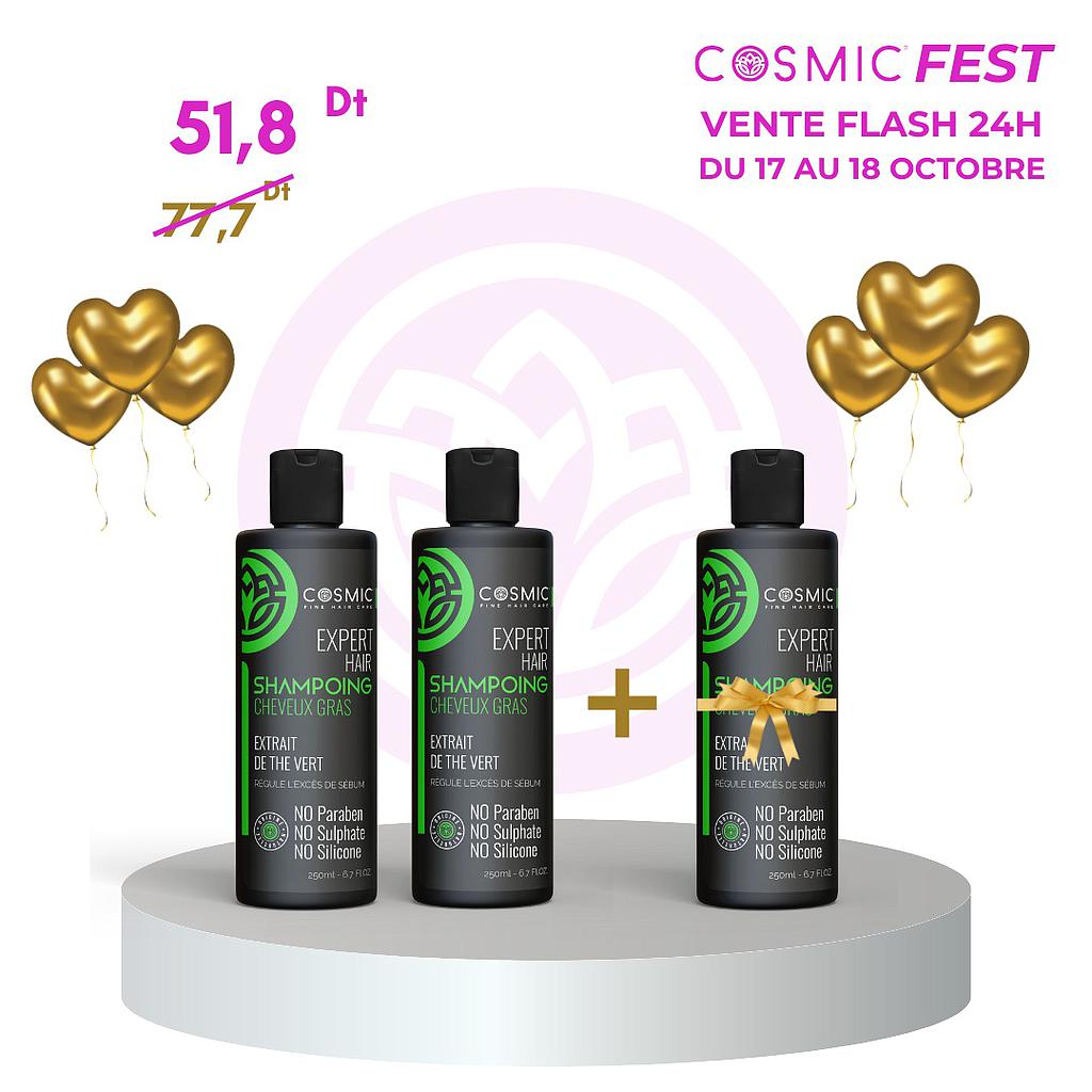 PACK: 2 Shampoings cheveux gras+1 shampoing gratuit(VENTE FLASH)