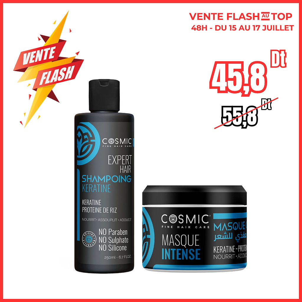 Pack Shampoing keratine + Masque keratine (VENTE FLASH)