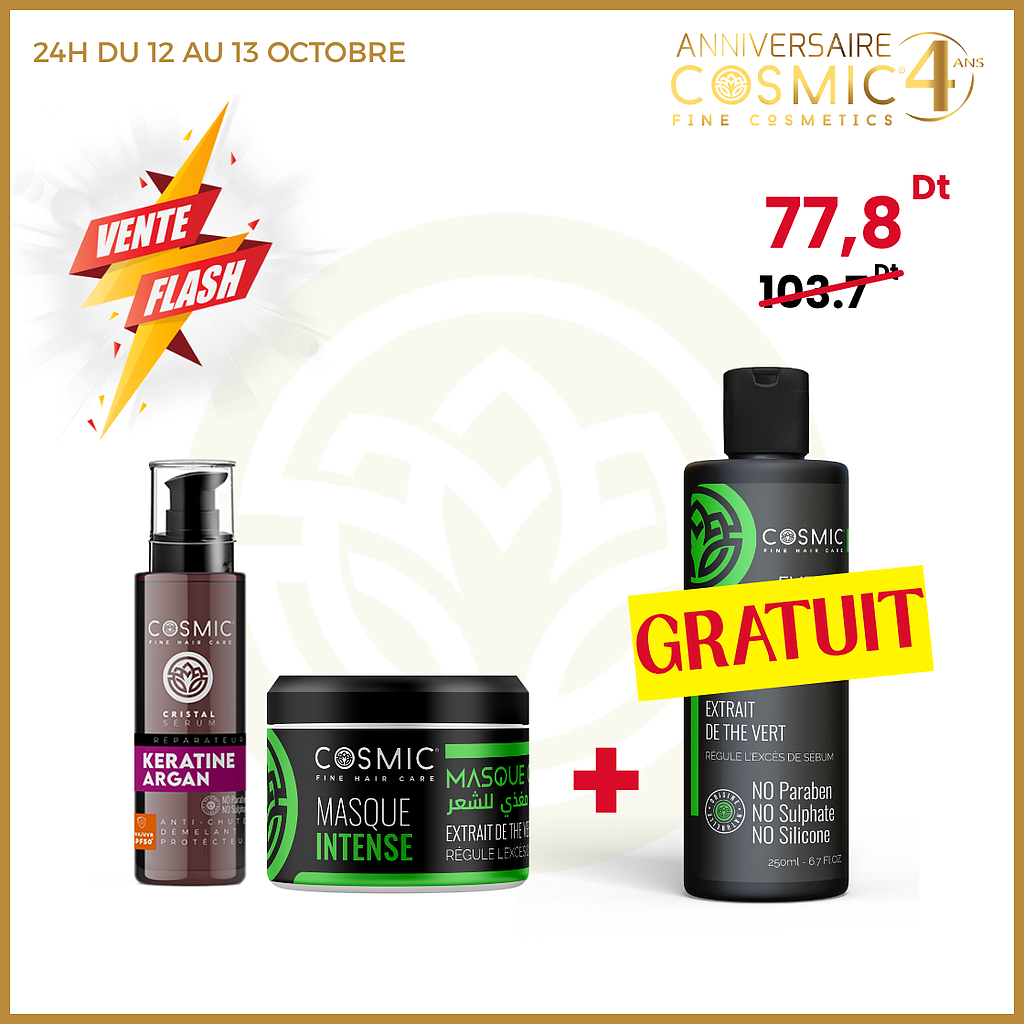 Pack serum capullaire+masque cheveux gras+shampoing cheveux gras gratuit (VENTE FLASH)