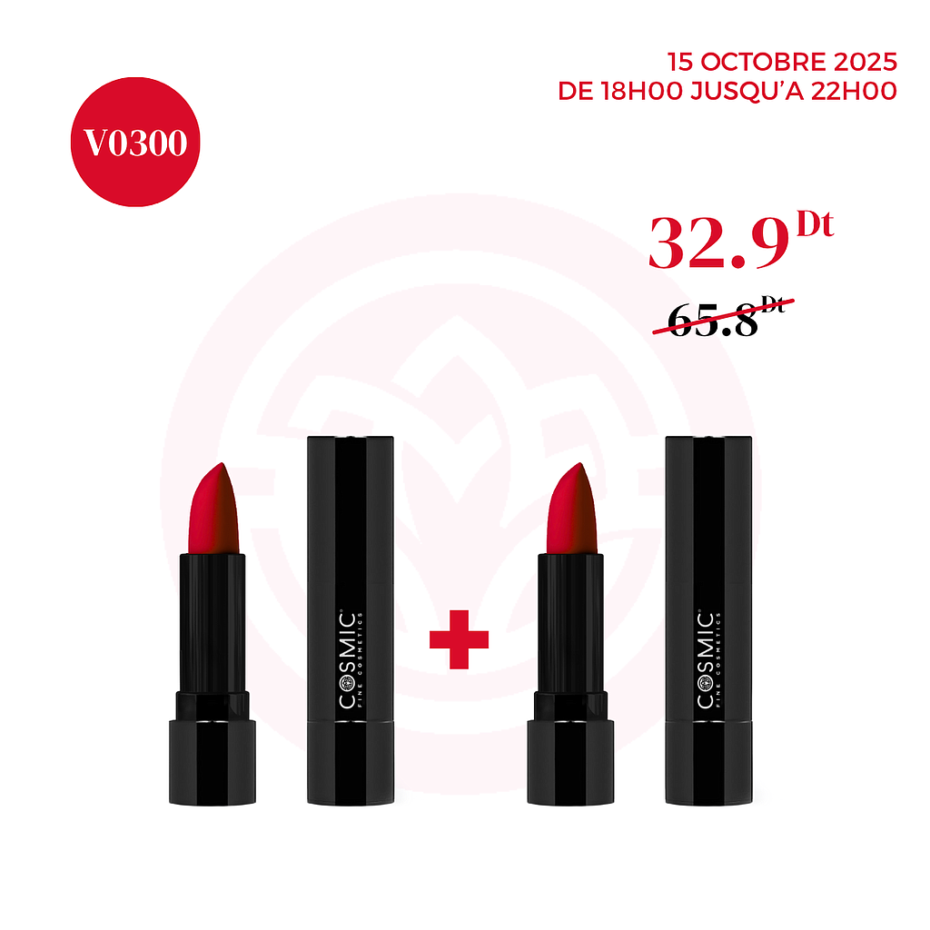 Pack 2 Rouges à lèvres V0300 (1 GRATUIT) - Happy Hour