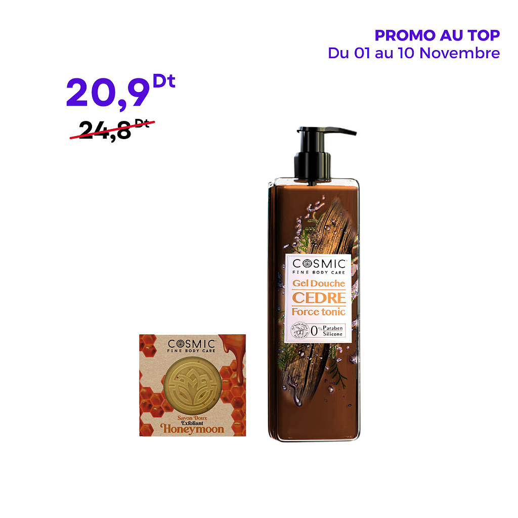 Pack Gel douche Cèdre + Savon HoneyMoon (PROMO)
