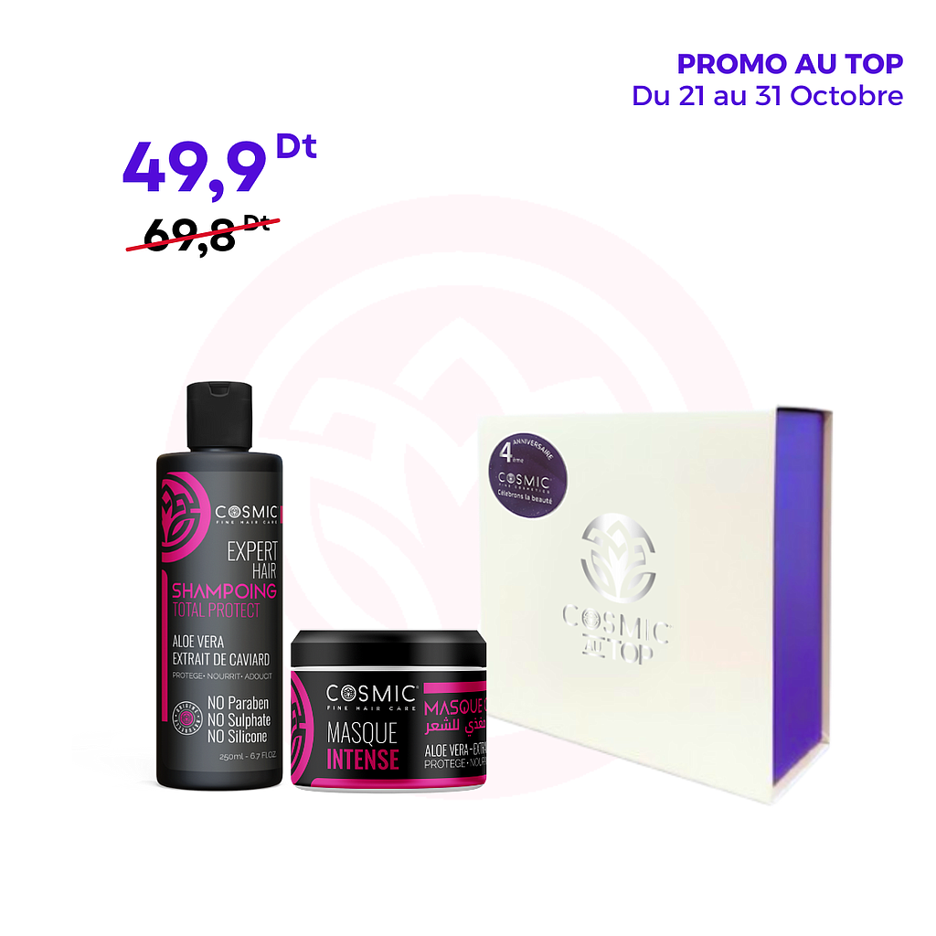 Pack Shampoing &amp; Masque Cheveux Total Protect + Coffret COSMIC (PROMO)